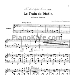Ноты Алис Эллен Шарбоне-Келлерман - Дьявольский поезд (Концертный галоп) - предпросмотр