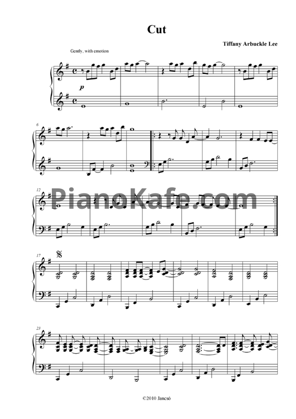 Ноты Plumb - Cut - PianoKafe.com