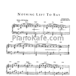 Ноты Jim Brickman - Nothing left to say - предпросмотр