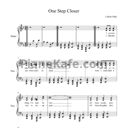 Ноты Linkin Park - One step closer - предпросмотр