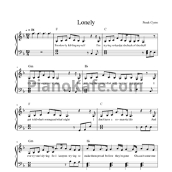 Ноты Noah Cyrus - Lonely - предпросмотр