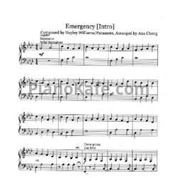 Ноты Paramore - Emergency - предпросмотр