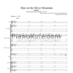 Ноты Rainbow - Man on the Silver Mountain (Партитура)