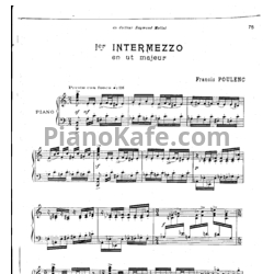 Ноты Франсис Пуленк - Сборник интермеццо - предпросмотр