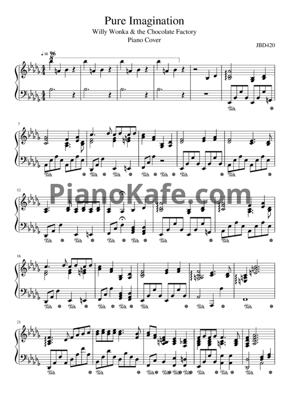 Ноты Gene Wilder - Pure imagination - PianoKafe.com