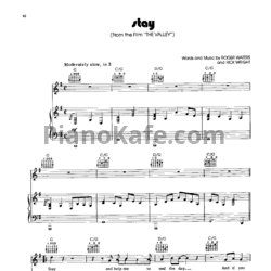 Ноты Pink Floyd - Stay - предпросмотр