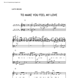 Ноты Garth Brooks - To make you feel my love