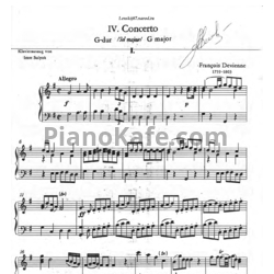 Ноты Франсуа Девьен - Концерт для флейты с оркестром №4 соль мажор - предпросмотр