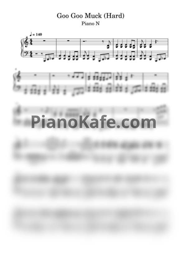 Ноты Goo Goo Muck - Wednesday Dance (Hard) - PianoKafe.com