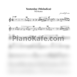Ноты The Beatles - Yesterday (Ноты для мелодики) - предпросмотр