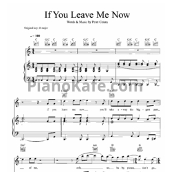 Ноты Chicago - If you leave me now (Версия 2) - предпросмотр