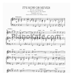 Ноты Elvis Presley - It's now or never - предпросмотр