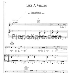 Ноты Madonna - Like a Virgin (Книга нот) - предпросмотр