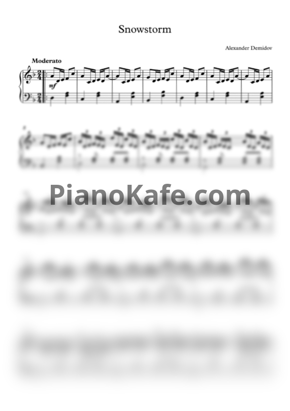 Ноты Alexander Demidov - Snowstorm - PianoKafe.com