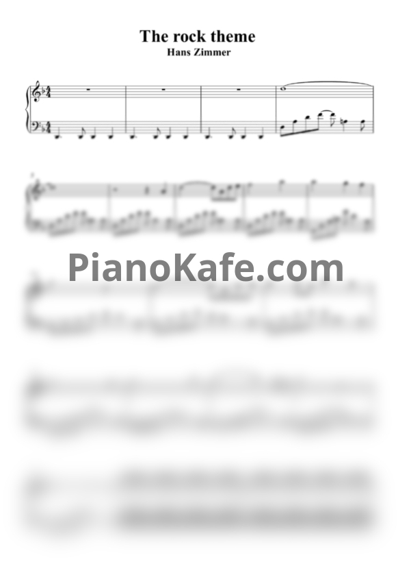 Ноты Hans Zimmer - The rock theme - PianoKafe.com