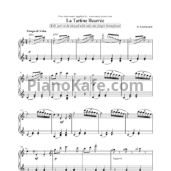 Ноты В. Моцарт - Хлеб с маслом - предпросмотр