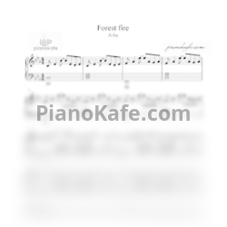 Ноты A-ha - Forest fire - предпросмотр