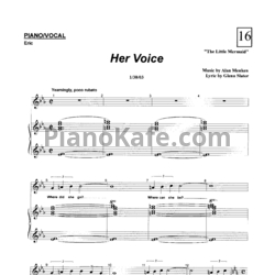 Ноты Alan Menken - Her voice - предпросмотр