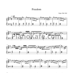 Ноты Kygo, Zak Abel feat. Zak Abel - Freedom - предпросмотр