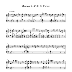 Ноты Maroon 5 feat. Future - Cold - предпросмотр