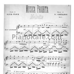 Ноты S. Gastaldon - Musica proibita (Op. 5) - предпросмотр
