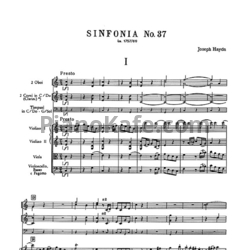Ноты Йозеф Гайдн - Симфония №37 до мажор (Партитура) - предпросмотр