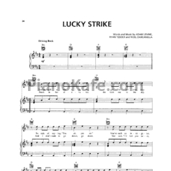 Ноты Maroon 5 - Lucky strike - предпросмотр