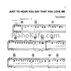 Ноты Faith Hill feat. Tim McGraw - Just to hear you say that you love me