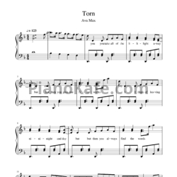 Ноты Ava Max - Torn - предпросмотр