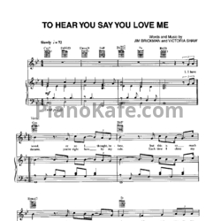 Ноты Jim Brickman - To hear you say you love me - предпросмотр