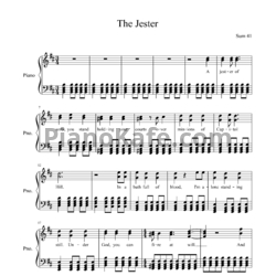 Ноты Sum 41 - The Jester - предпросмотр