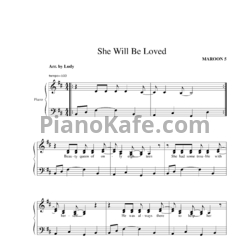 Ноты Maroon 5 - She will be loved - предпросмотр