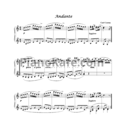 Ноты Карл Черни - Анданте до мажор - предпросмотр