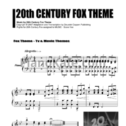 Ноты Alfred Newman - 20th century fox theme