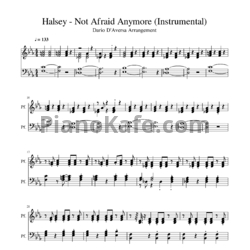 Ноты Halsey - Not afraid anymore - предпросмотр