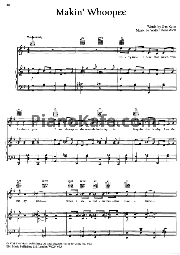 Ноты Ella Fitzgerald - Makin whoopee - PianoKafe.com