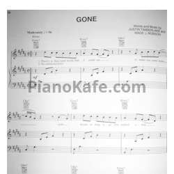 Ноты N Sync - Gone - предпросмотр