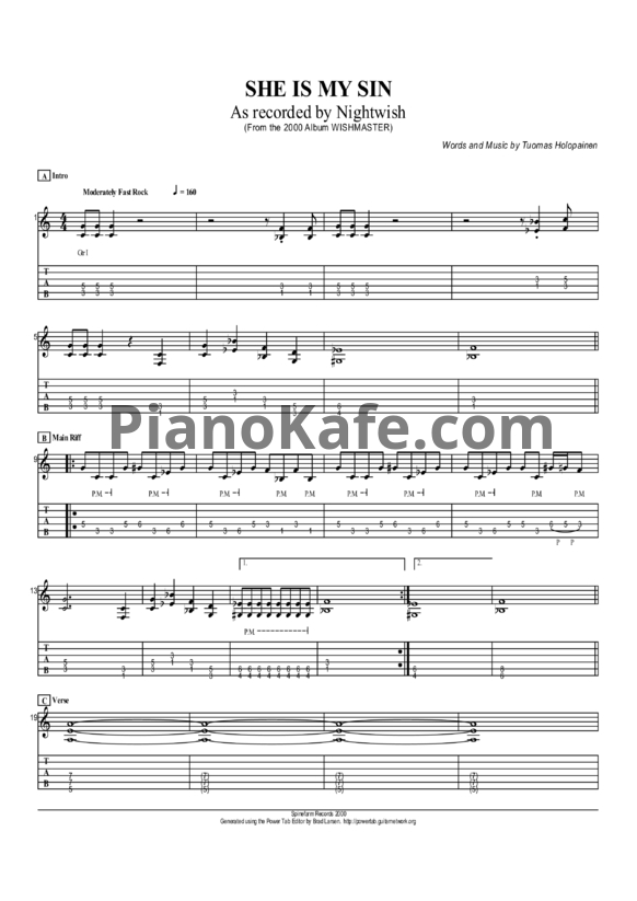 Ноты Nightwish - Wishmaster (Книга нот) - PianoKafe.com