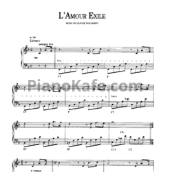 Ноты Richard Clayderman - L'amour exile - предпросмотр