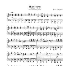 Ноты Panic! At The Disco - High hopes - предпросмотр