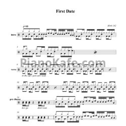 Ноты Blink-182 - First date - предпросмотр