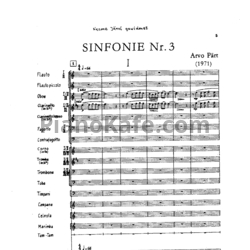 Ноты Арво Пярт - Симфония №3 - предпросмотр