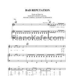 Ноты Joan Jett - Bad reputation - предпросмотр