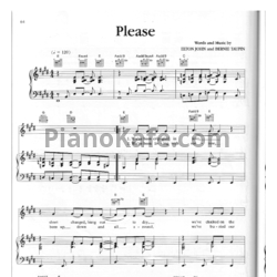 Ноты Elton John - Please - предпросмотр