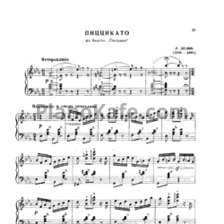 Ноты Лео Делиб - Пиццикато (обр. Азарий Иванов) - предпросмотр