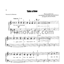 Ноты Madonna - Take a bow - предпросмотр