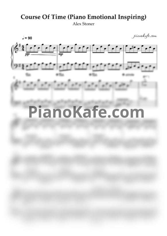 Ноты Alex Stoner - Course of time (соль мажор) - PianoKafe.com