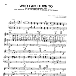 Ноты Leslie Bricusse and Anthony Newley - Who can I turn to (When nobody needs me)