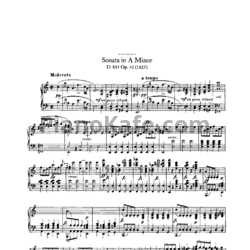 Ноты Франц Шуберт - Соната ля минор (D. 845, Op. 42) - предпросмотр