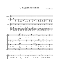 Ноты Франсис Пуленк - O magnum mysterium (Хоровая партитура) - предпросмотр